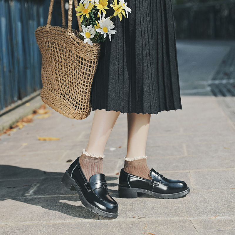 Women's Leather Loafer Uniform Dress Shoes – Duberess